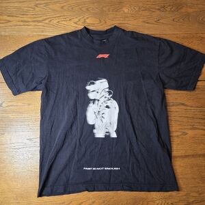 F1 Black Graphic Crewneck T-Shirt - Racing Driver Print